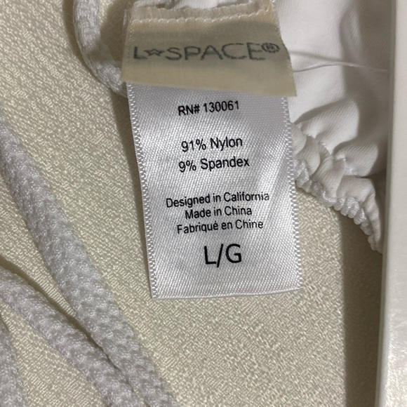 L*SPACE Women's Kara Top w Metallic Gold Studs Bikini Top Size L - Picture 6 of 6